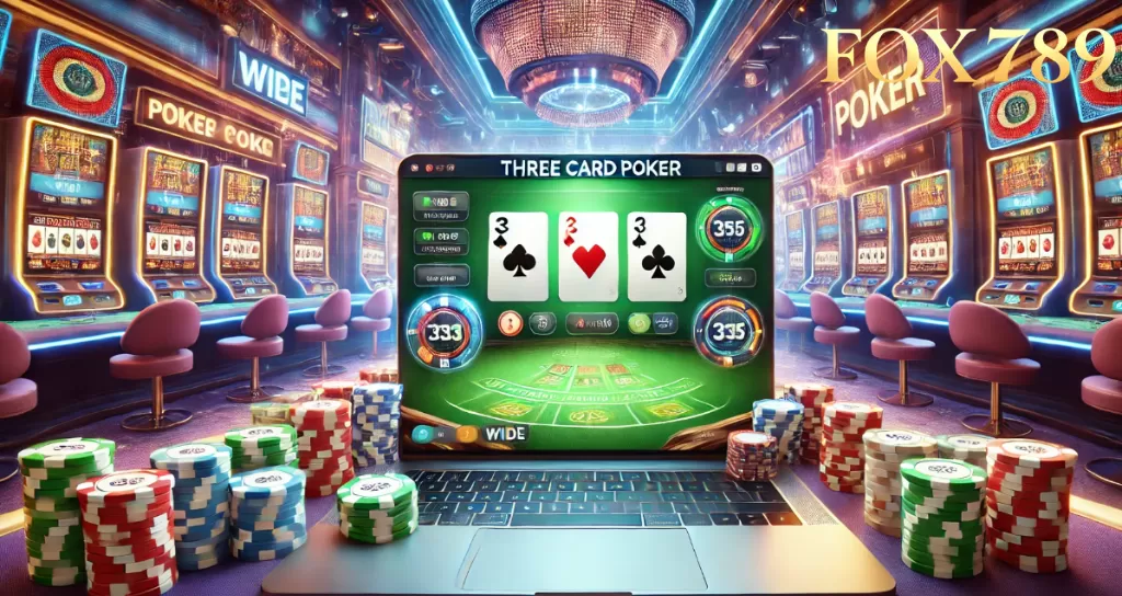 วิธีการเข้าร่วม Three Card Poker ที่ Fox789