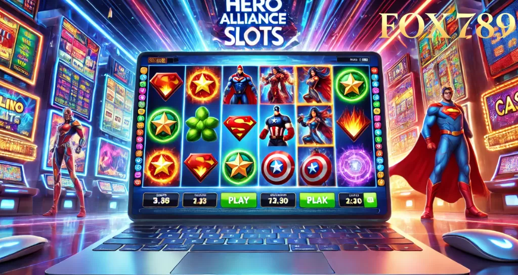 คำแนะนำวิธีการเล่น Justice League Slots ที่ Fox789