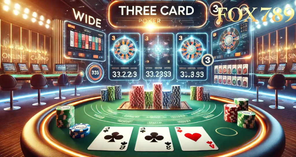 วิธีการเล่น Three Card Poker ที่ Fox789